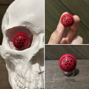 Naruto Ten Tails Rinne Sharingan 1 Inch Wooden Eyeball Human Size